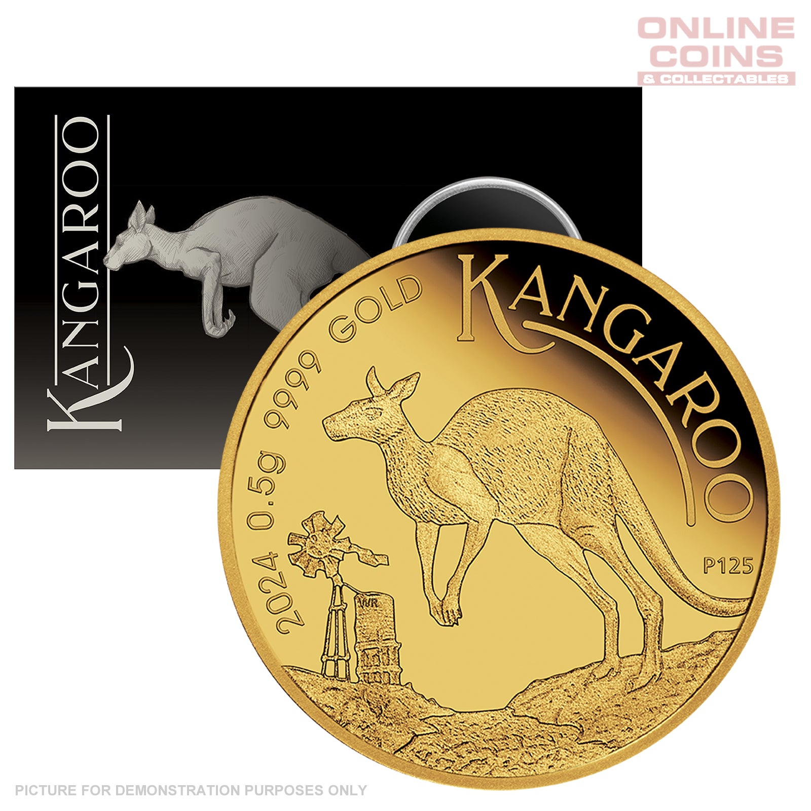 Perth Mint 0.5g Gold Proof Coin in Card - Mini Roo